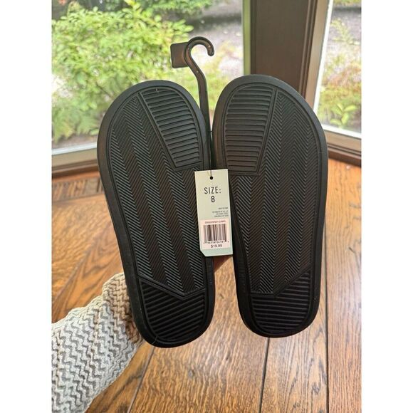 DSG Women's One Strap Slides Black Camo Size 8 New With Tags - Picture 4 of 5